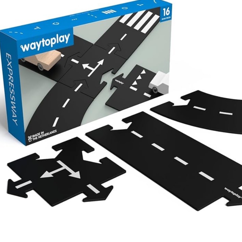 Waytoplay Expressway 16 pc Circuit Flexible Indestructible Waterproof car Tracks